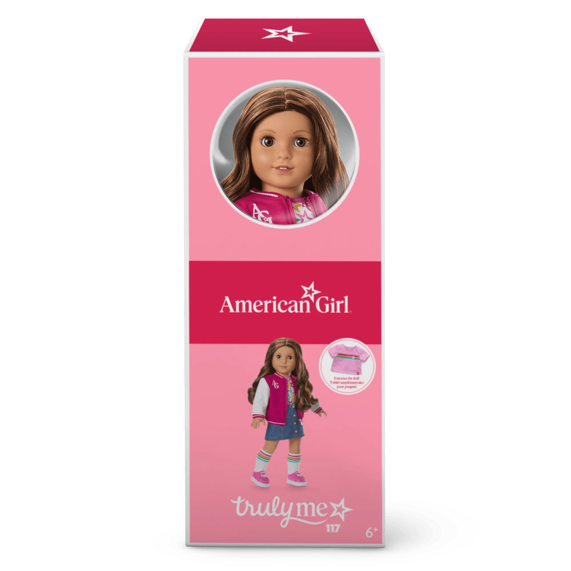 Truly Me™ 18-inch Doll #117 with wavy dark-brown hair