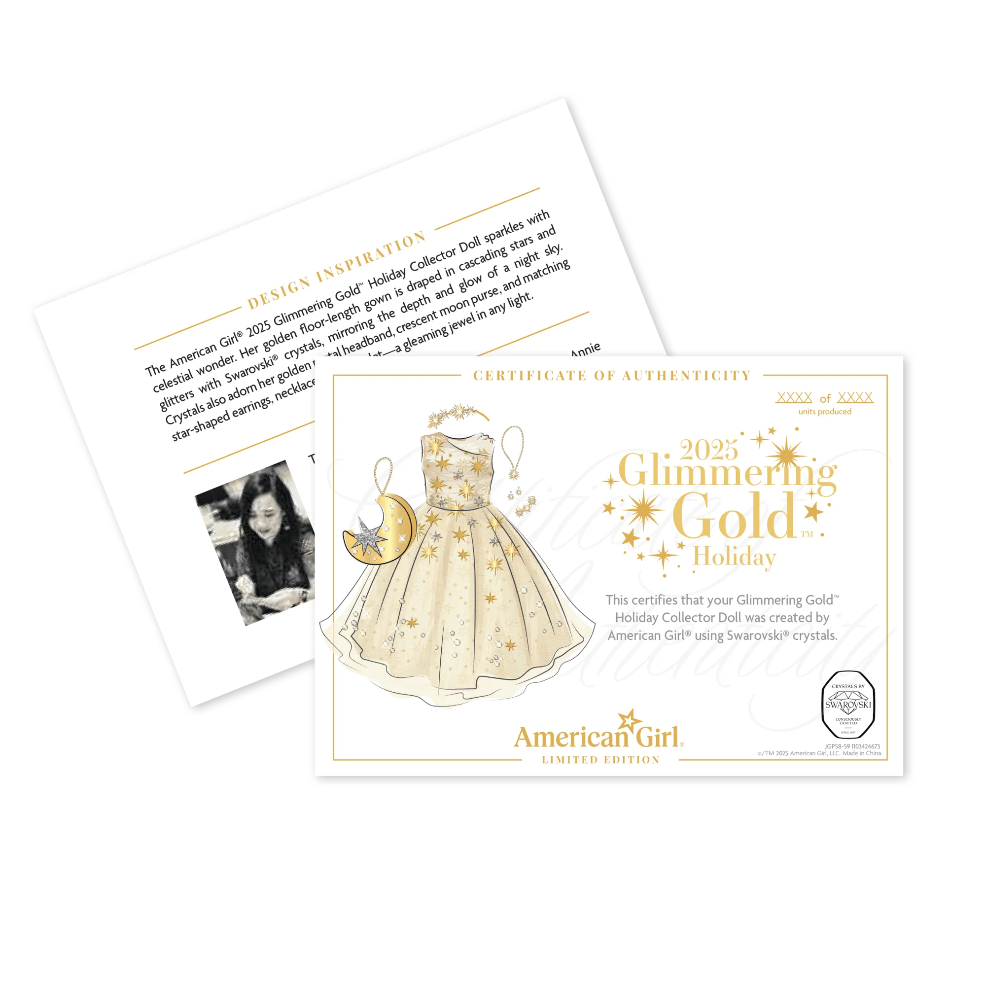 American Girl® 2025 Glimmering Gold™ Holiday Collector Doll