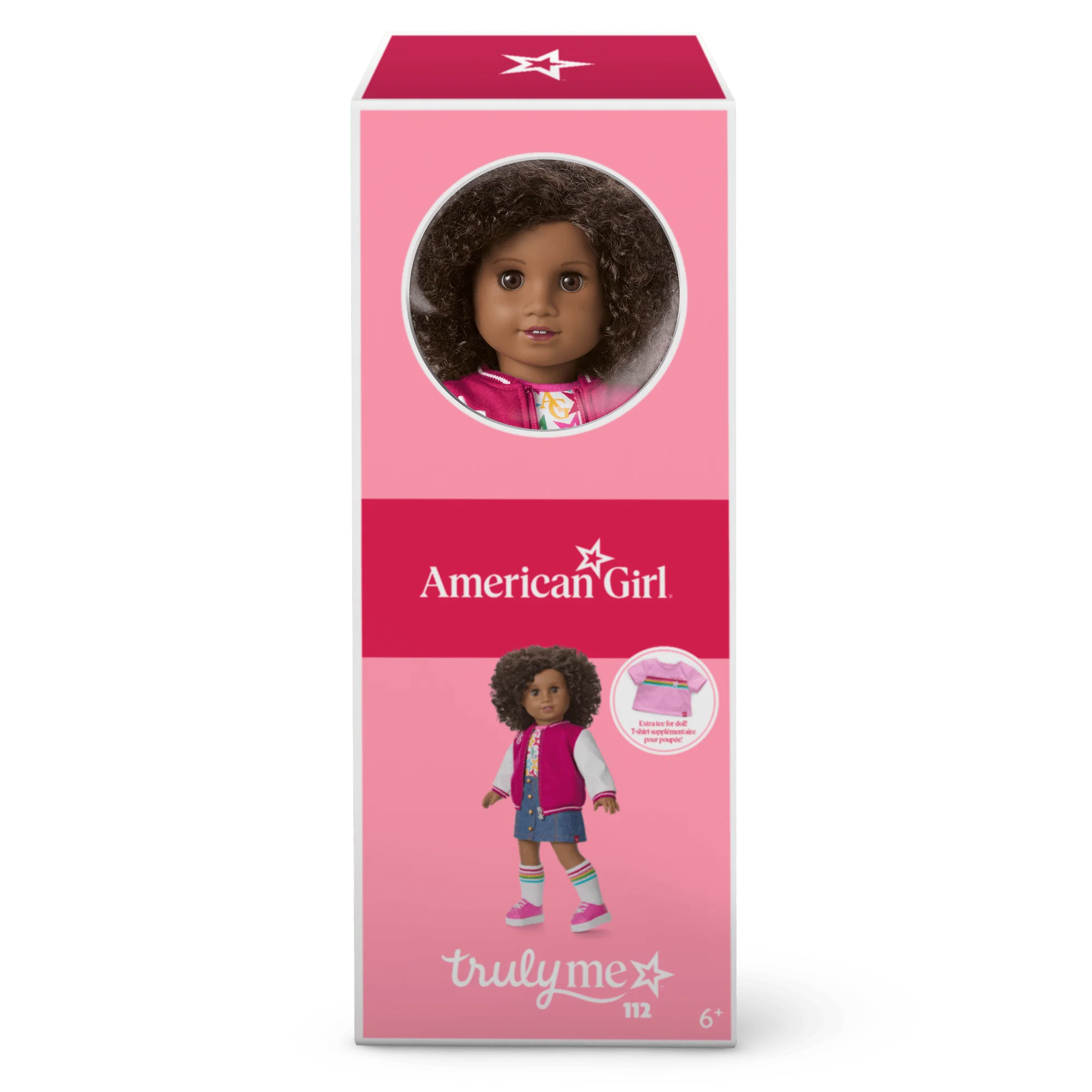 Truly Me™ 18-inch Doll #112 with curly dark-brown hair