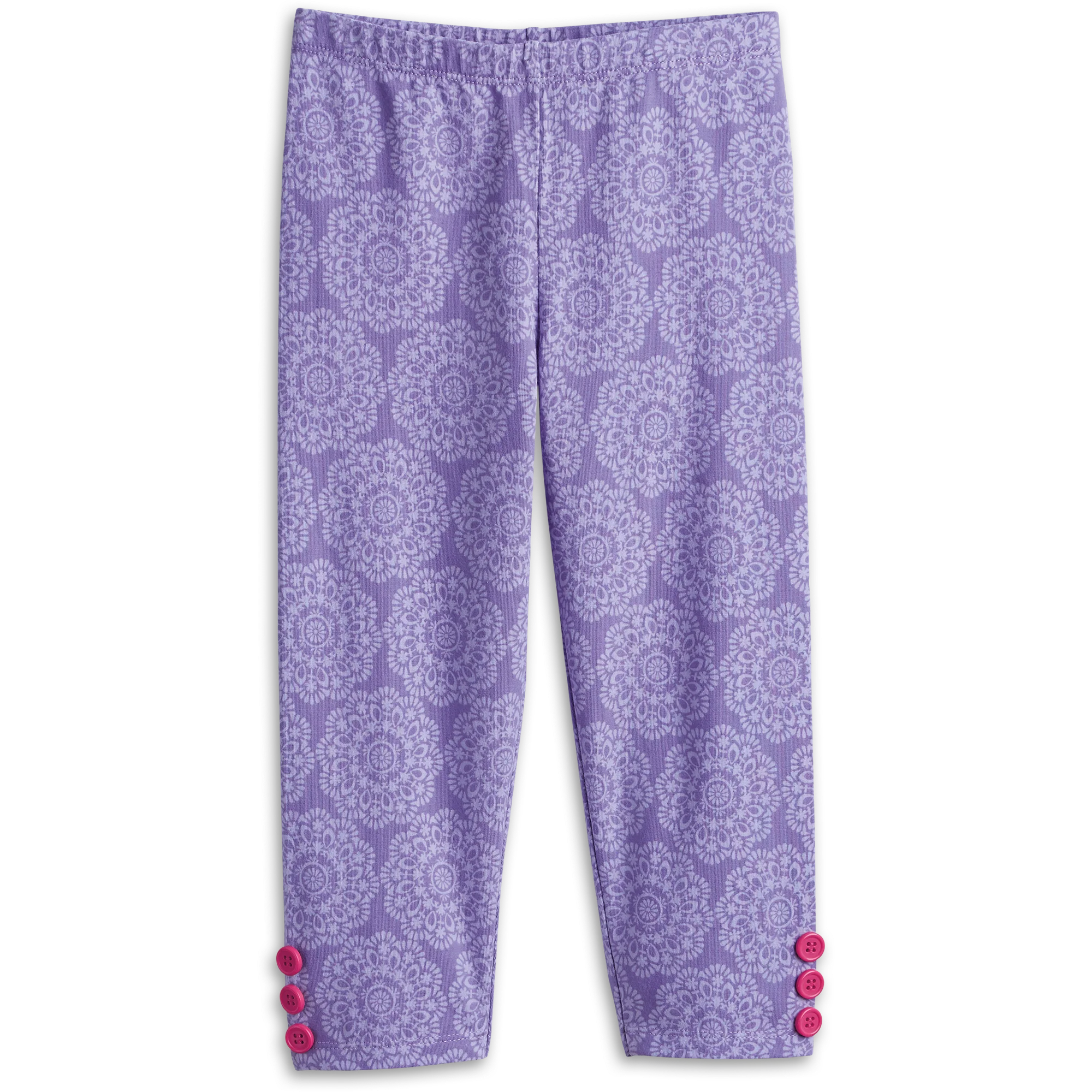Playful Floral Leggings for Little Girls