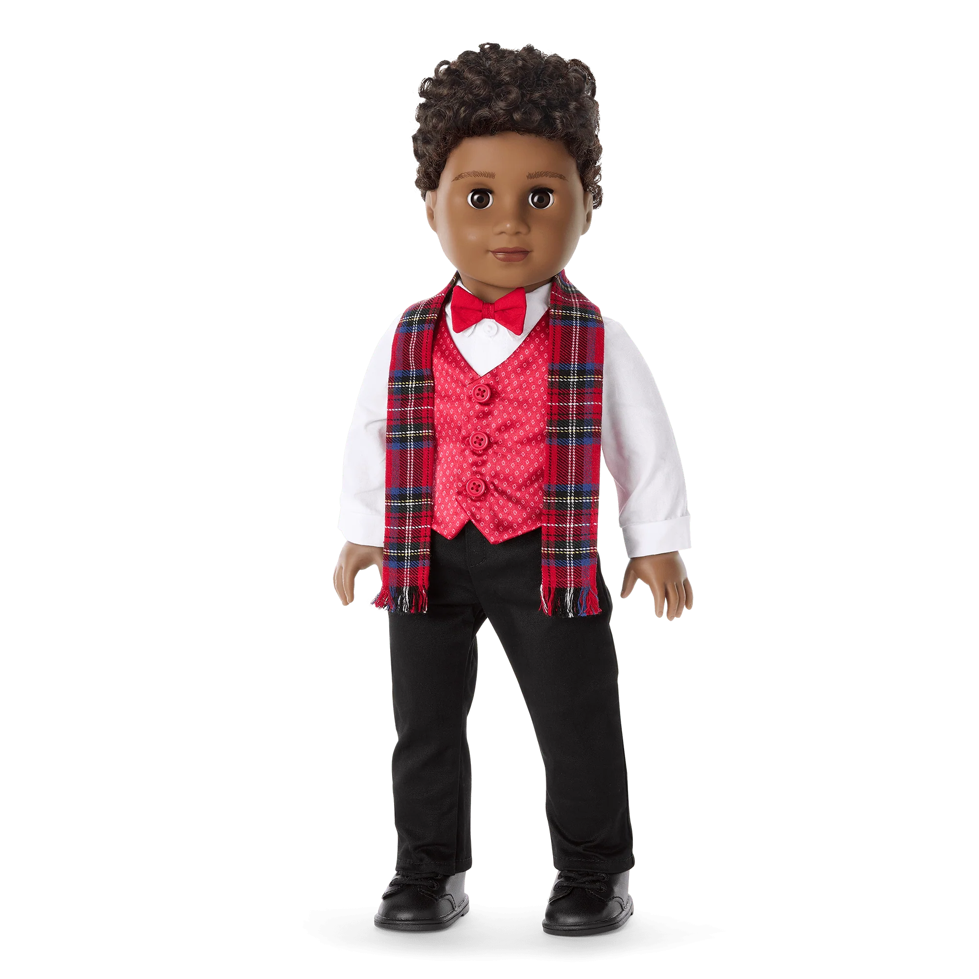 Pop of Plaid Holiday Outfit for 18-inch Dolls