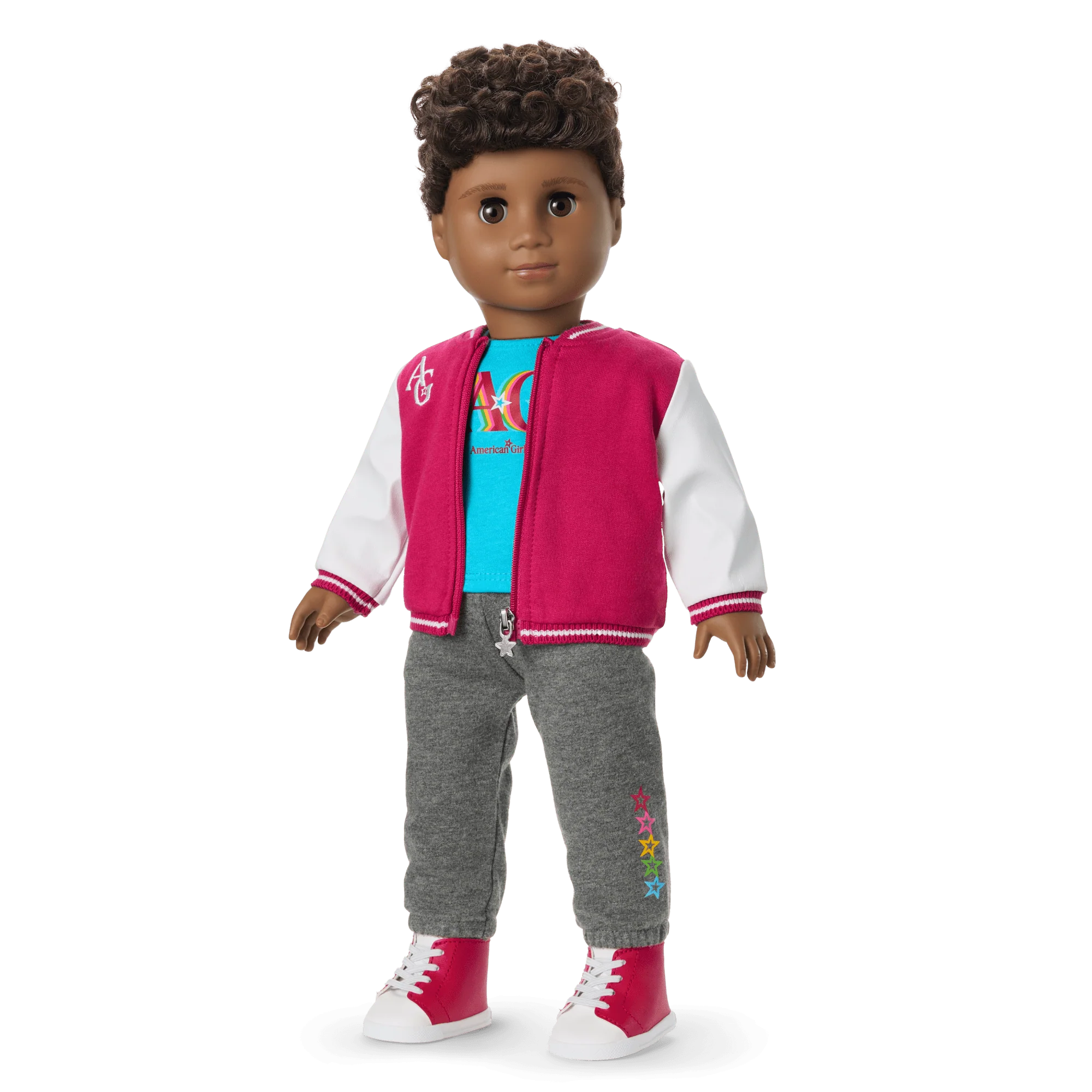 Truly Me™ 18-inch Doll #113 with curly dark-brown hair