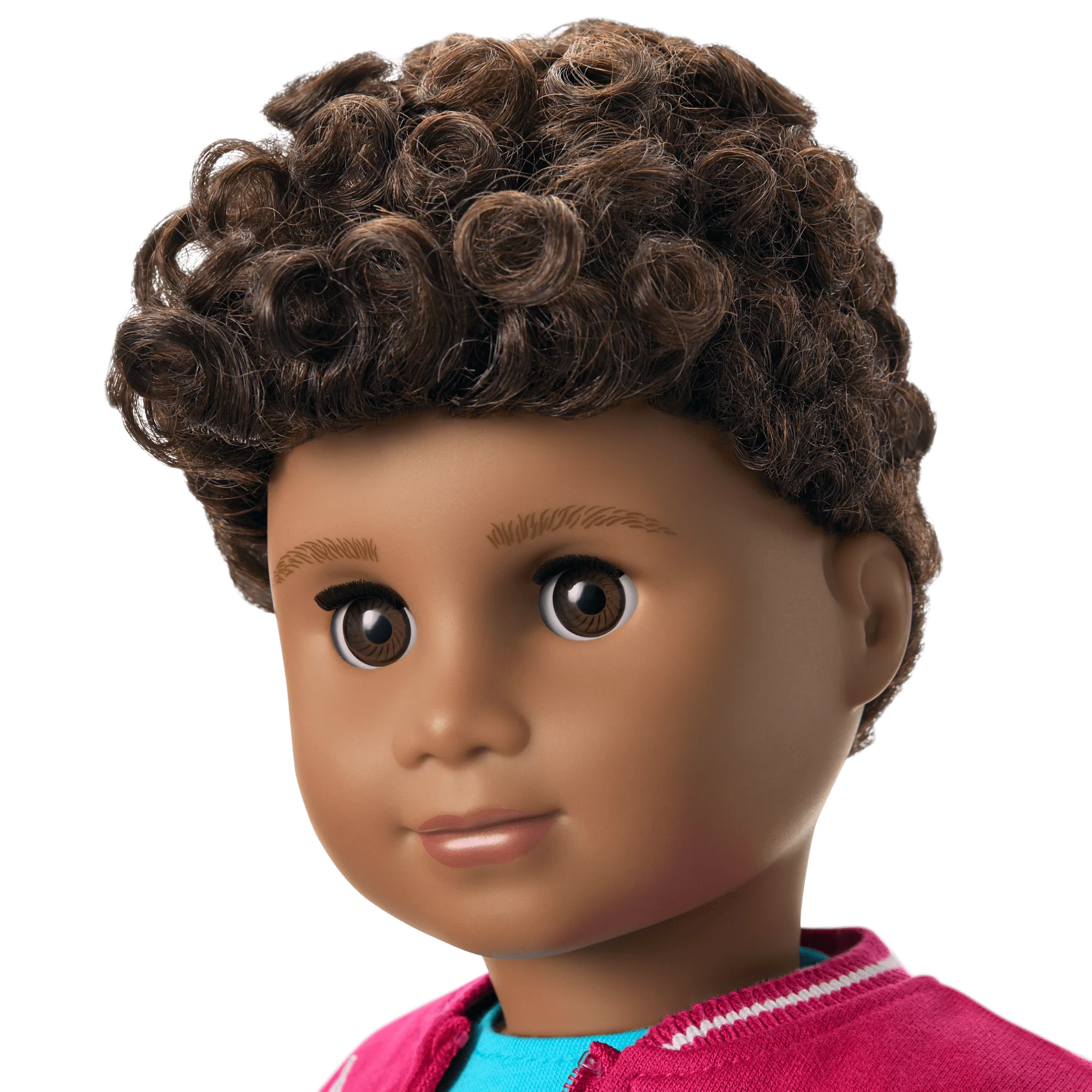Truly Me™ 18-inch Doll #113 with curly dark-brown hair