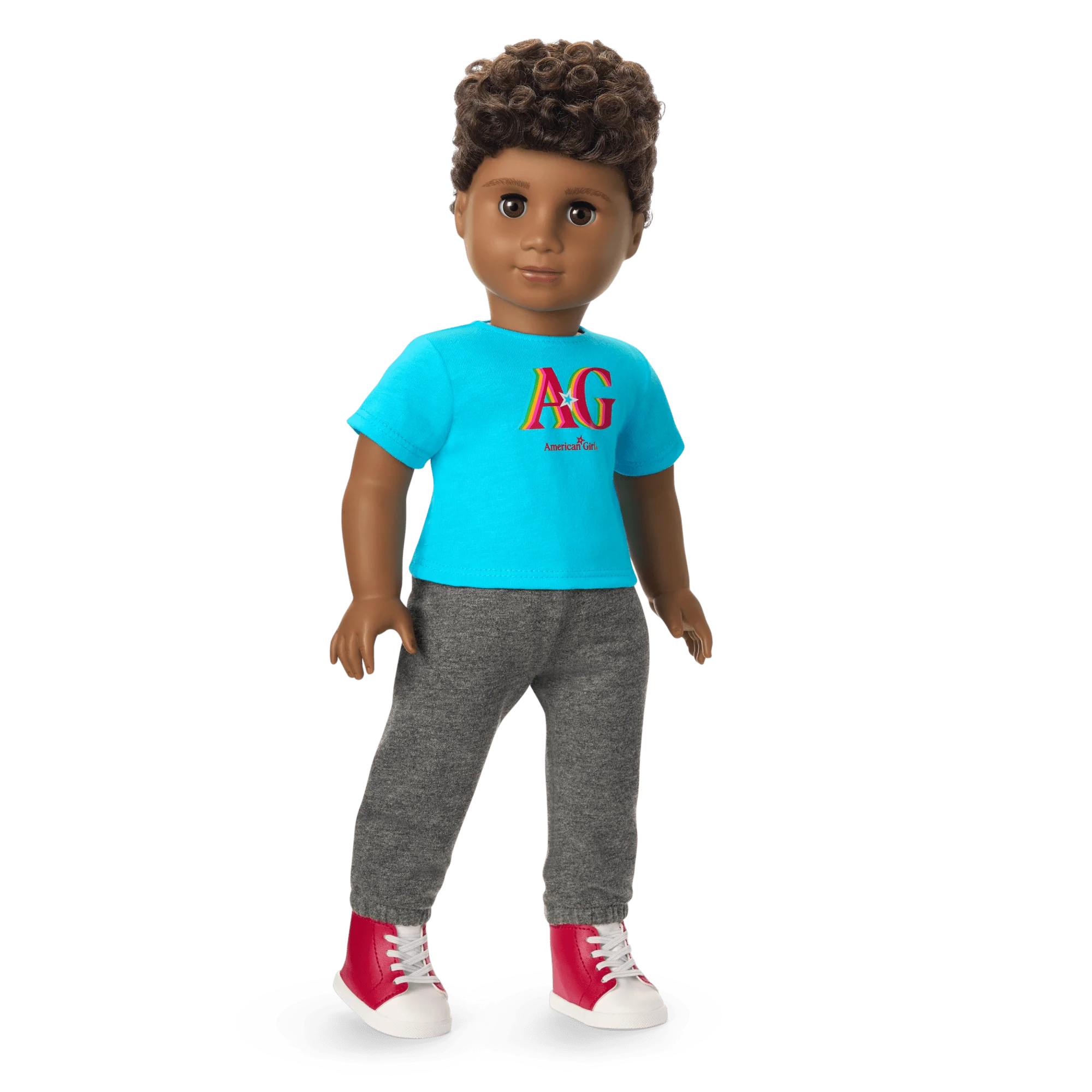 Truly Me™ 18-inch Doll #113 with curly dark-brown hair