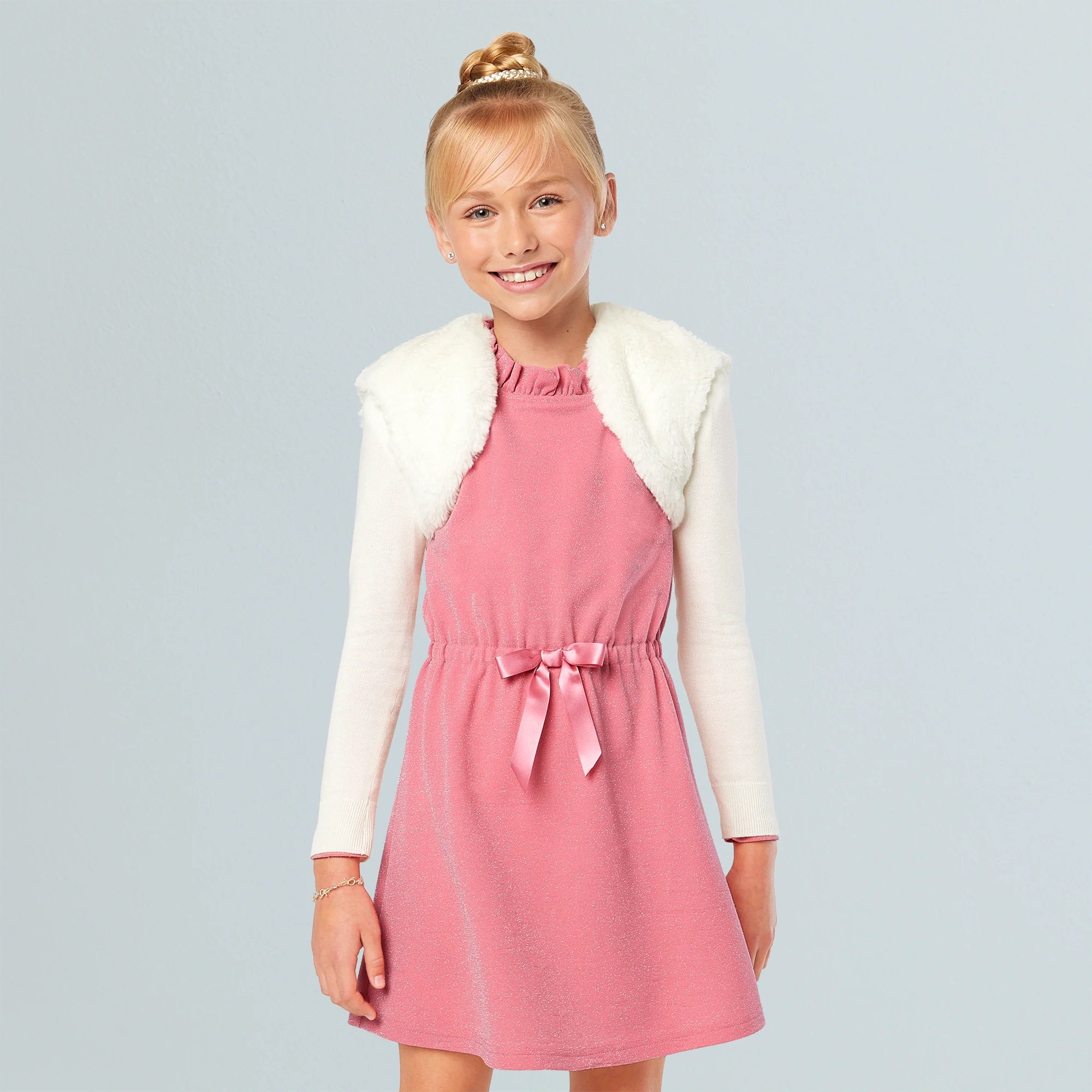 American Girl® x Something Navy Frosty Faux-Fur Shrug for Girls