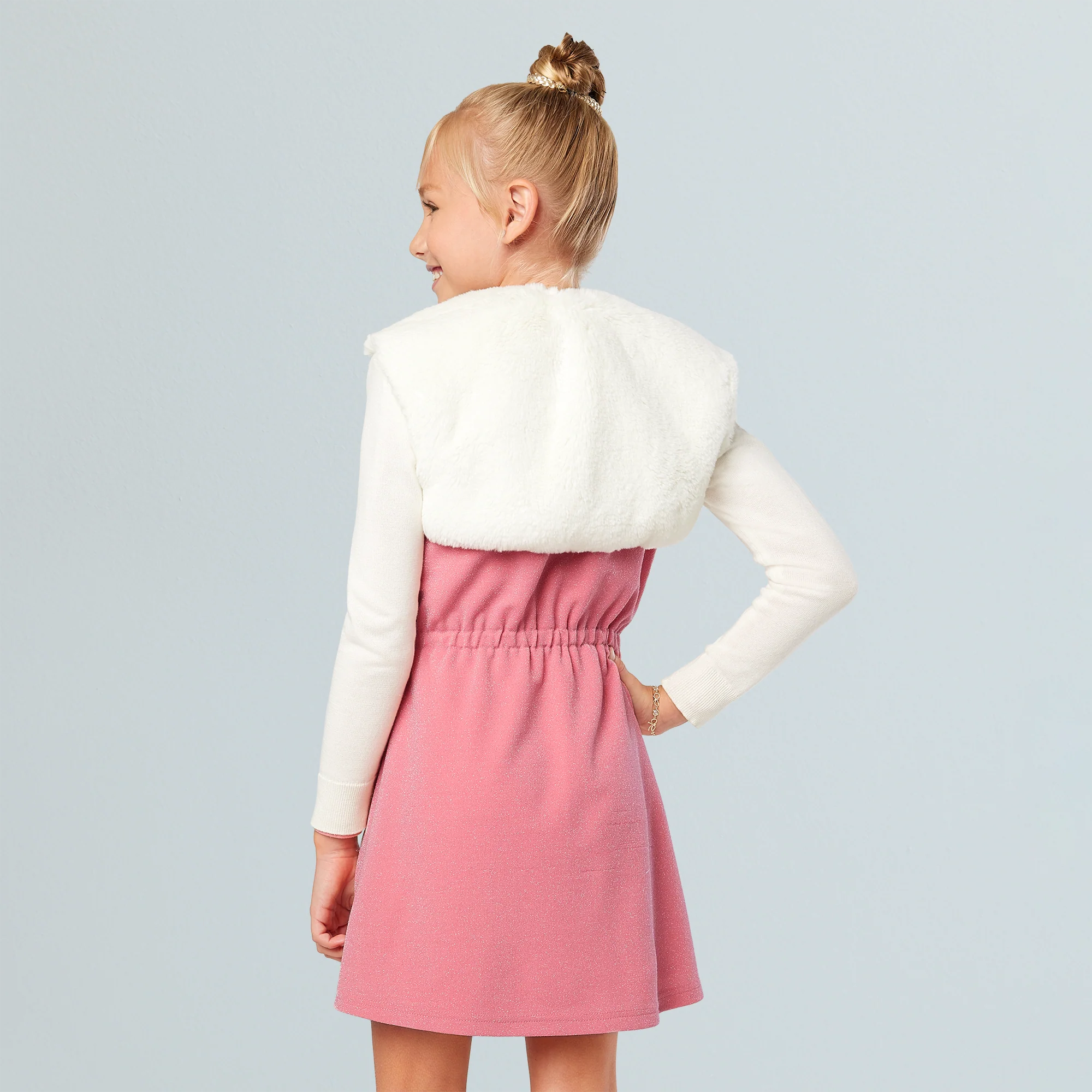 American Girl® x Something Navy Frosty Faux-Fur Shrug for Girls