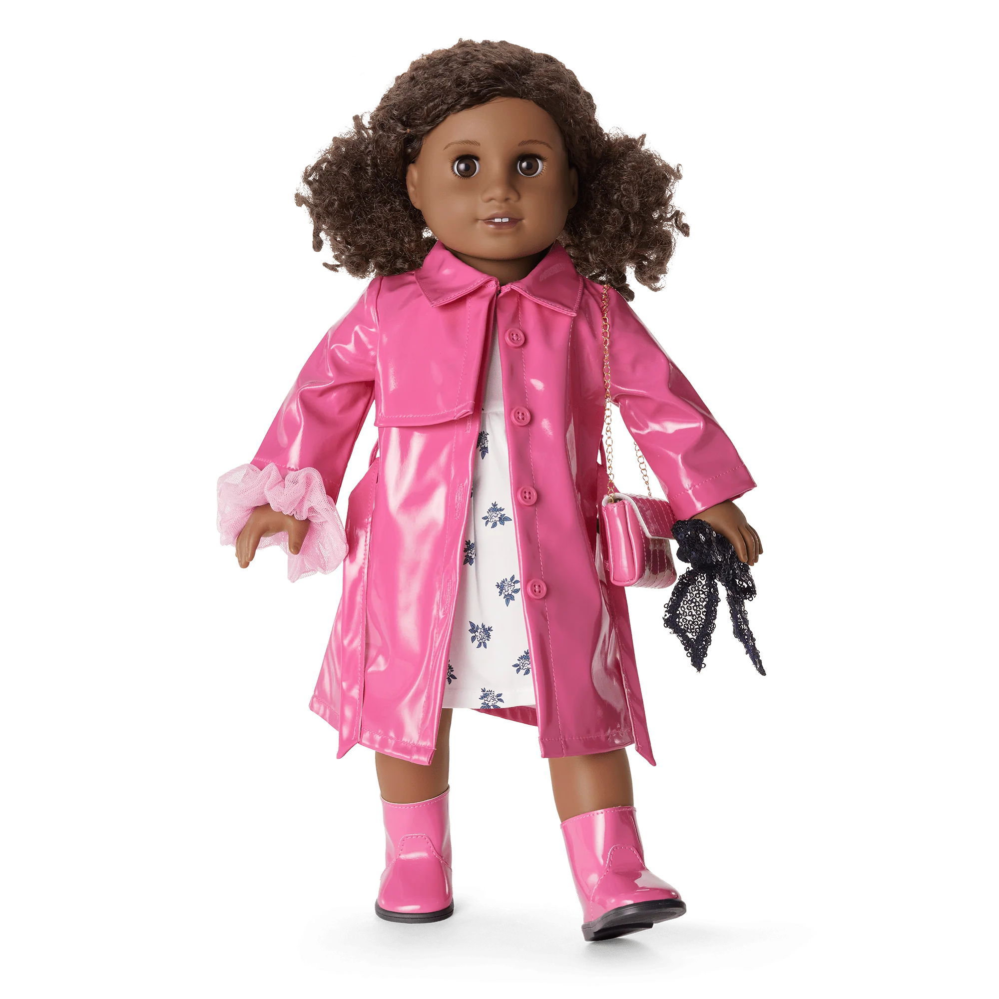 American Girl® x Something Navy Perfectly Pink Trench for 18-inch Dolls