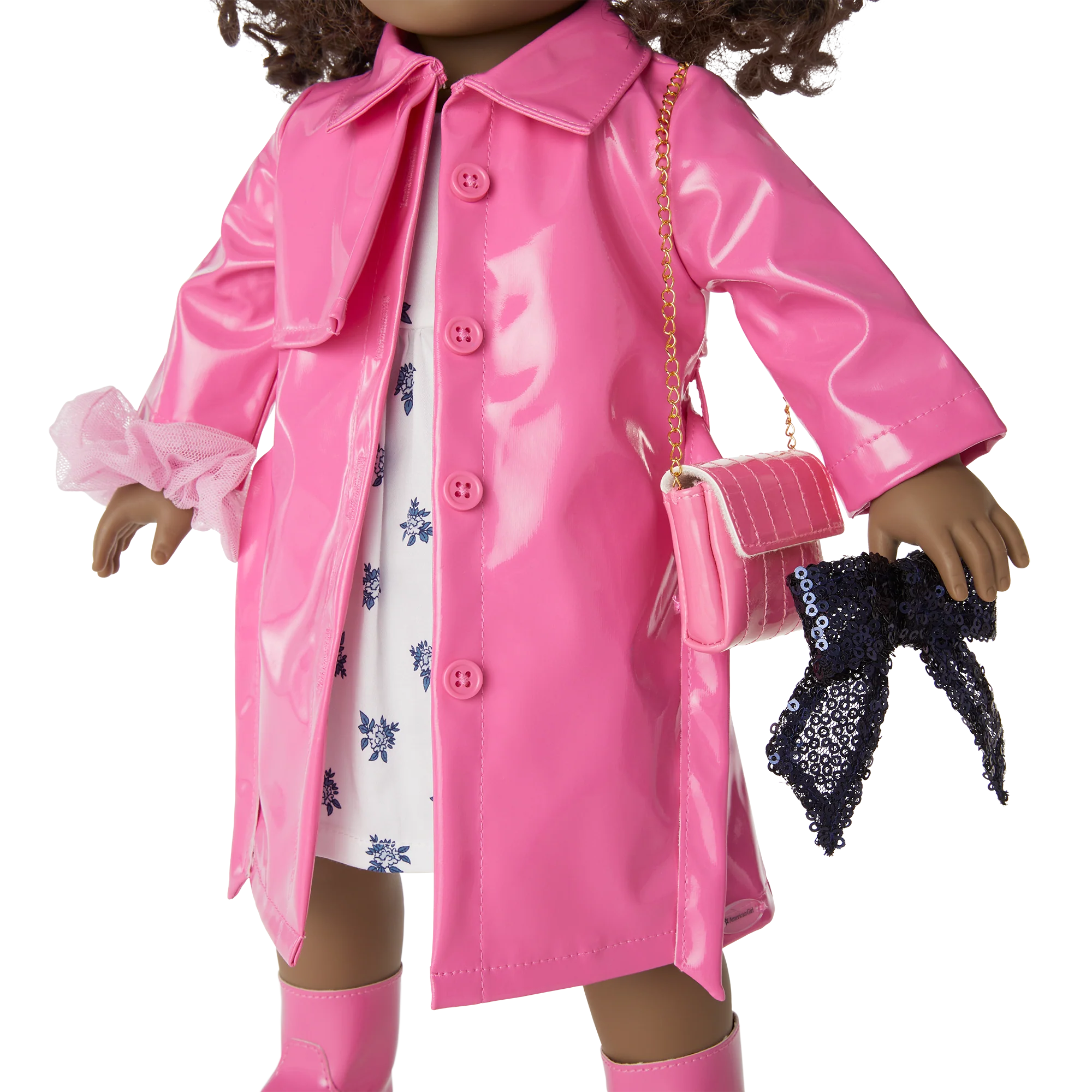 American Girl® x Something Navy Perfectly Pink Trench for 18-inch Dolls