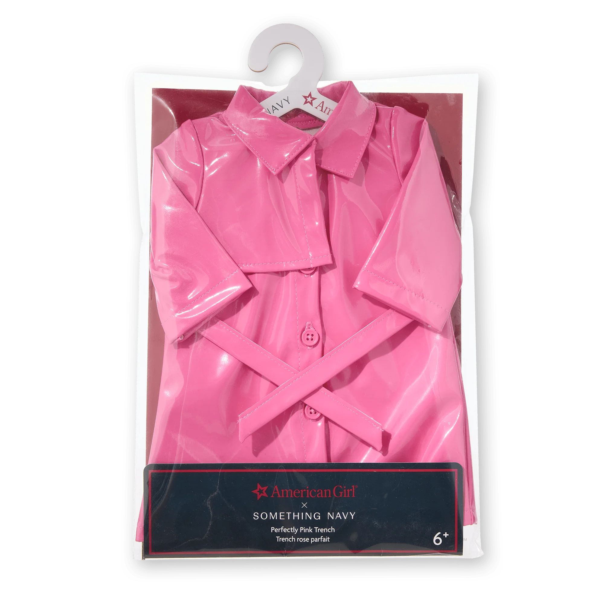 American Girl® x Something Navy Perfectly Pink Trench for 18-inch Dolls