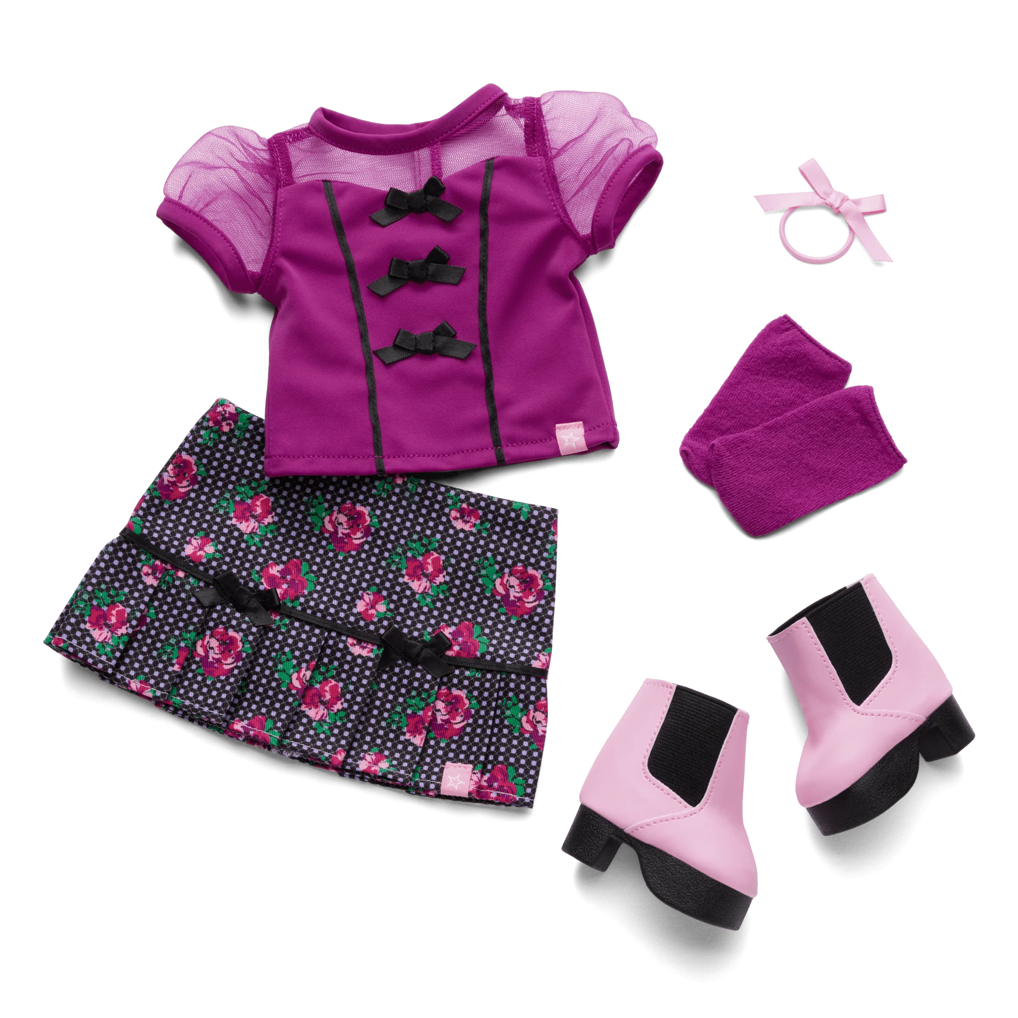 Bows & Blooms Outfit for 18-inch Dolls 1 Bows & Blooms Outfit for 18-inch Dolls