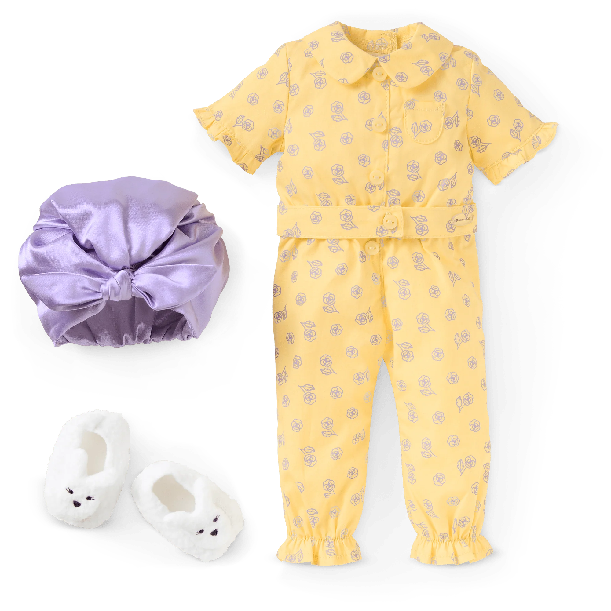 Claudie's™ Yellow Bloom Pajamas for 18-inch Dolls (Historical Characters)
