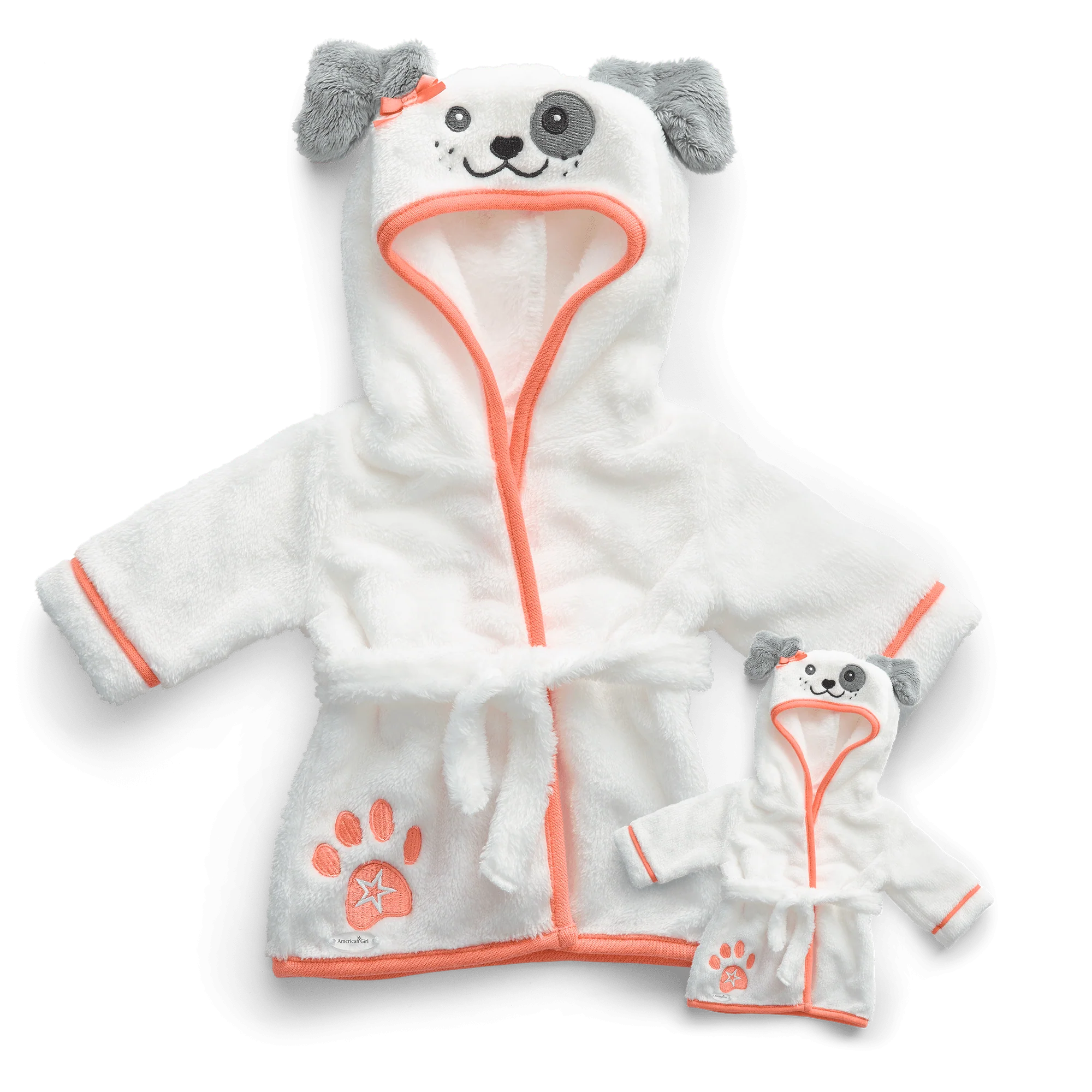Comfy Puppy Robe Set for Girls & 18-inch Dolls