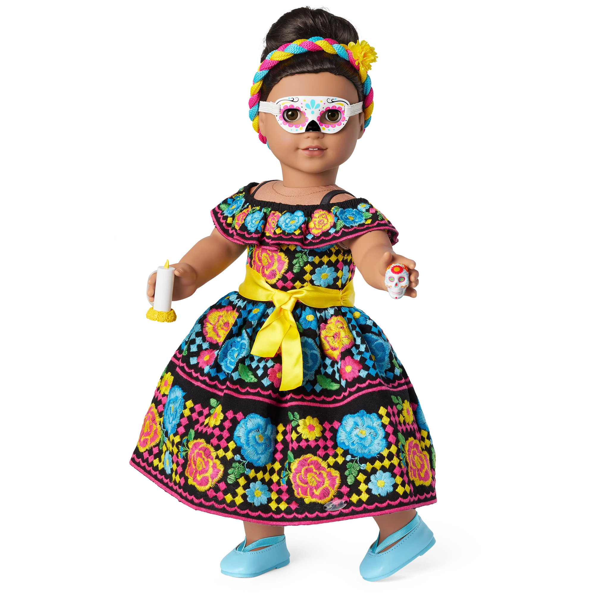 Día de Muertos Celebration Outfit for 18-inch Dolls