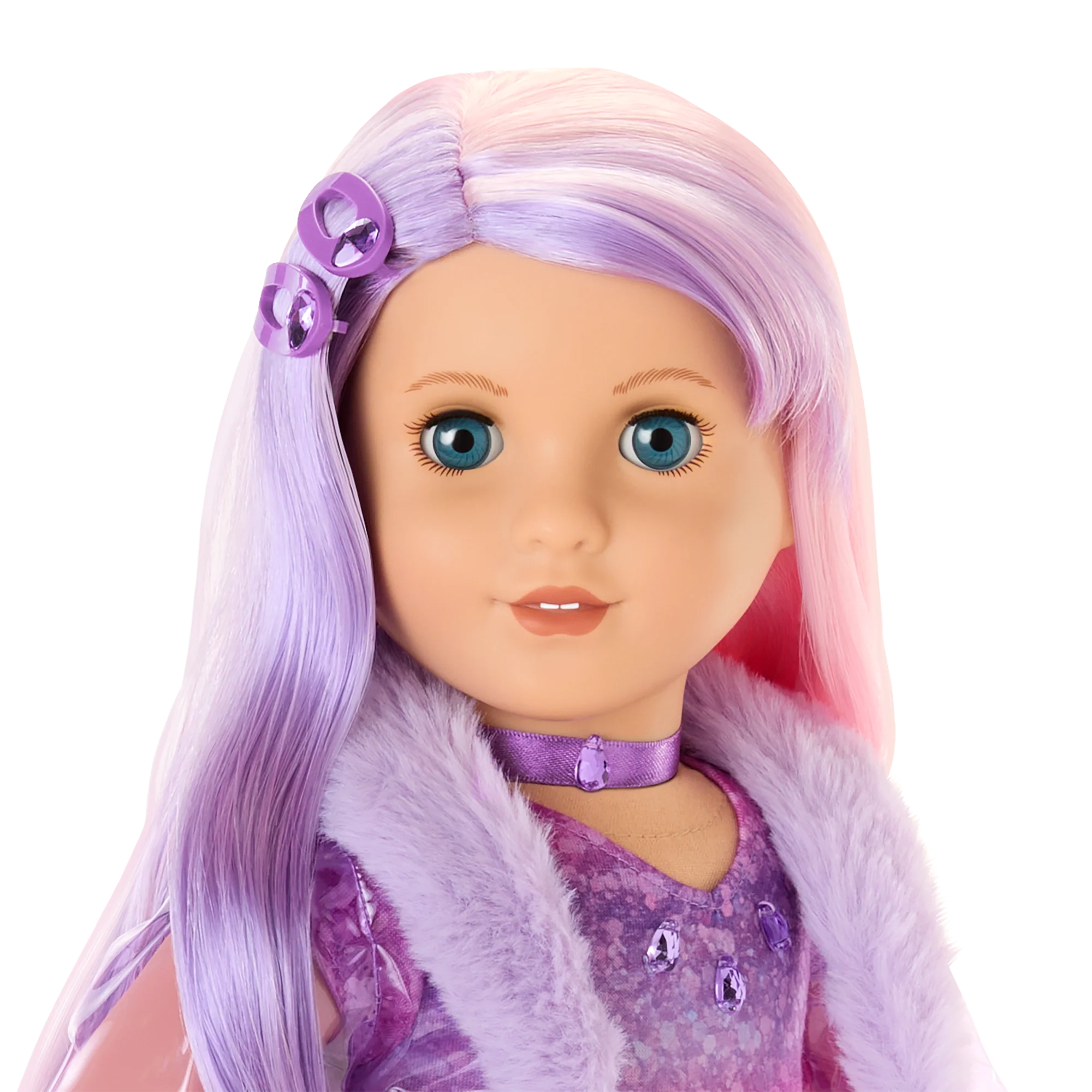 February Amazing Amethyst Outfit for 18-inch Dolls