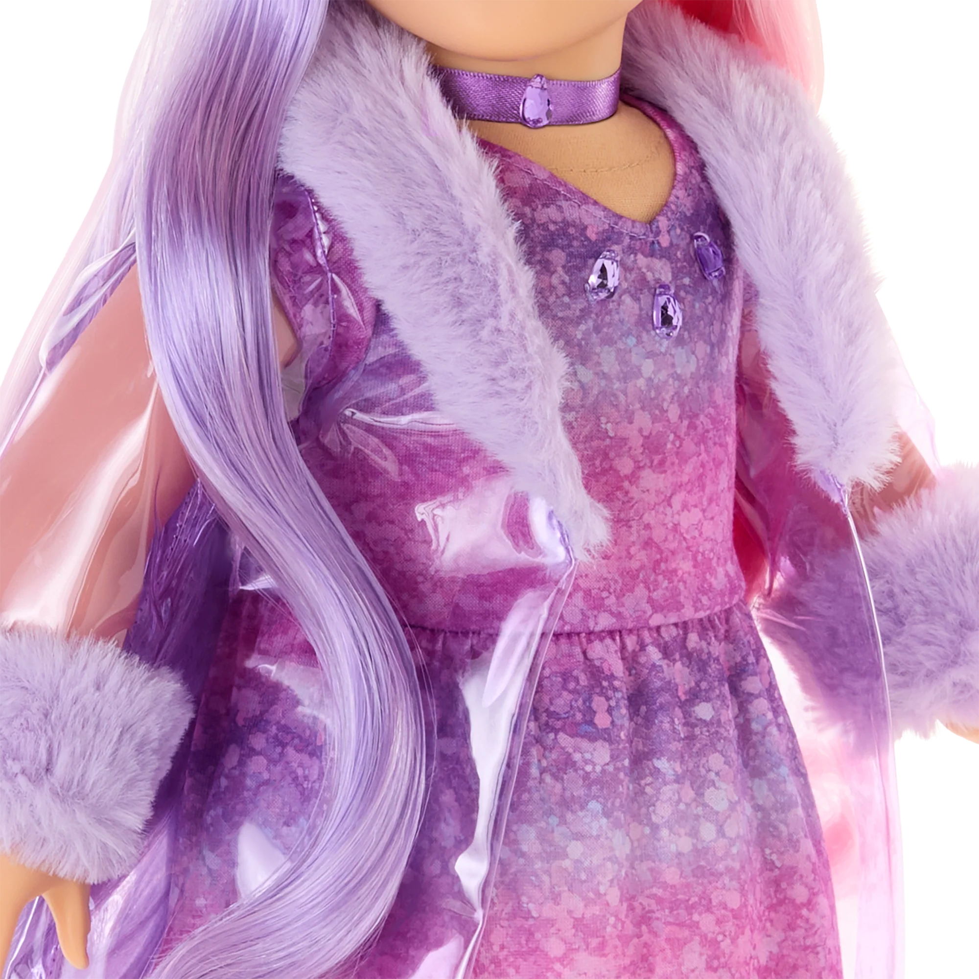 February Amazing Amethyst Outfit for 18-inch Dolls