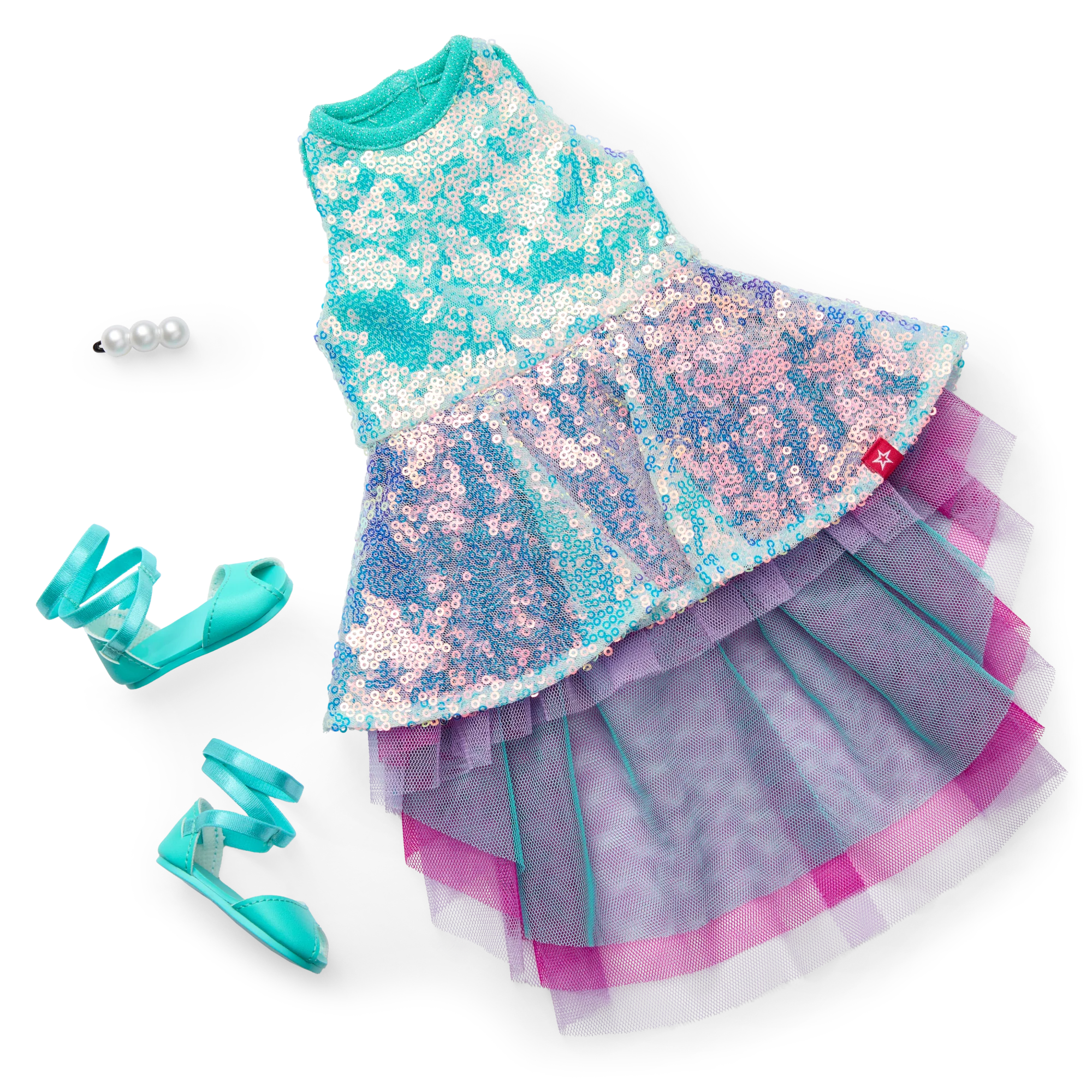 Glam Shimmering Ocean Outfit for 18-inch Dolls 1 Glam Shimmering Ocean Outfit for 18-inch Dolls