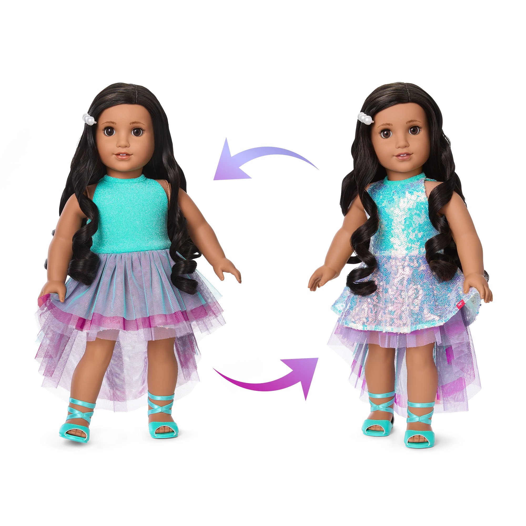 Glam Shimmering Ocean Outfit for 18-inch Dolls 3 Glam Shimmering Ocean Outfit for 18-inch Dolls