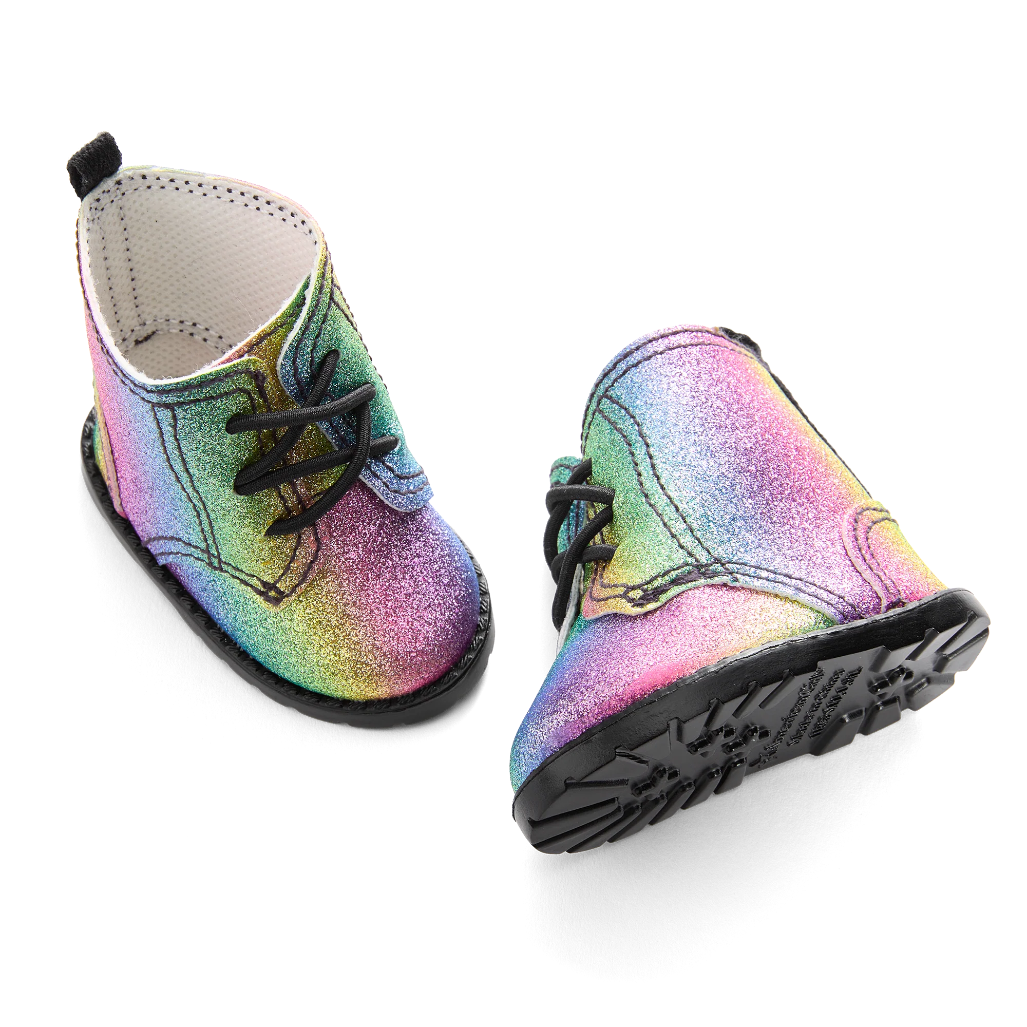 Glittery Rainbow Boots for 18-inch Dolls
