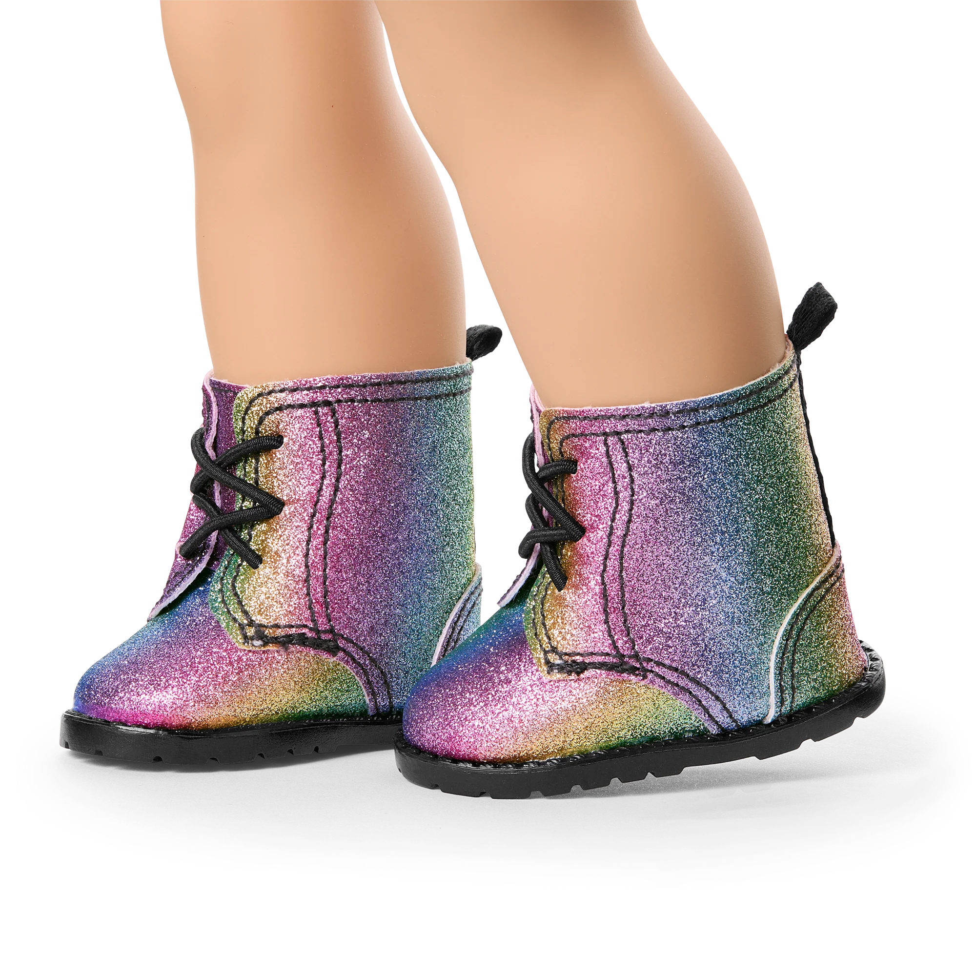 Glittery Rainbow Boots for 18-inch Dolls