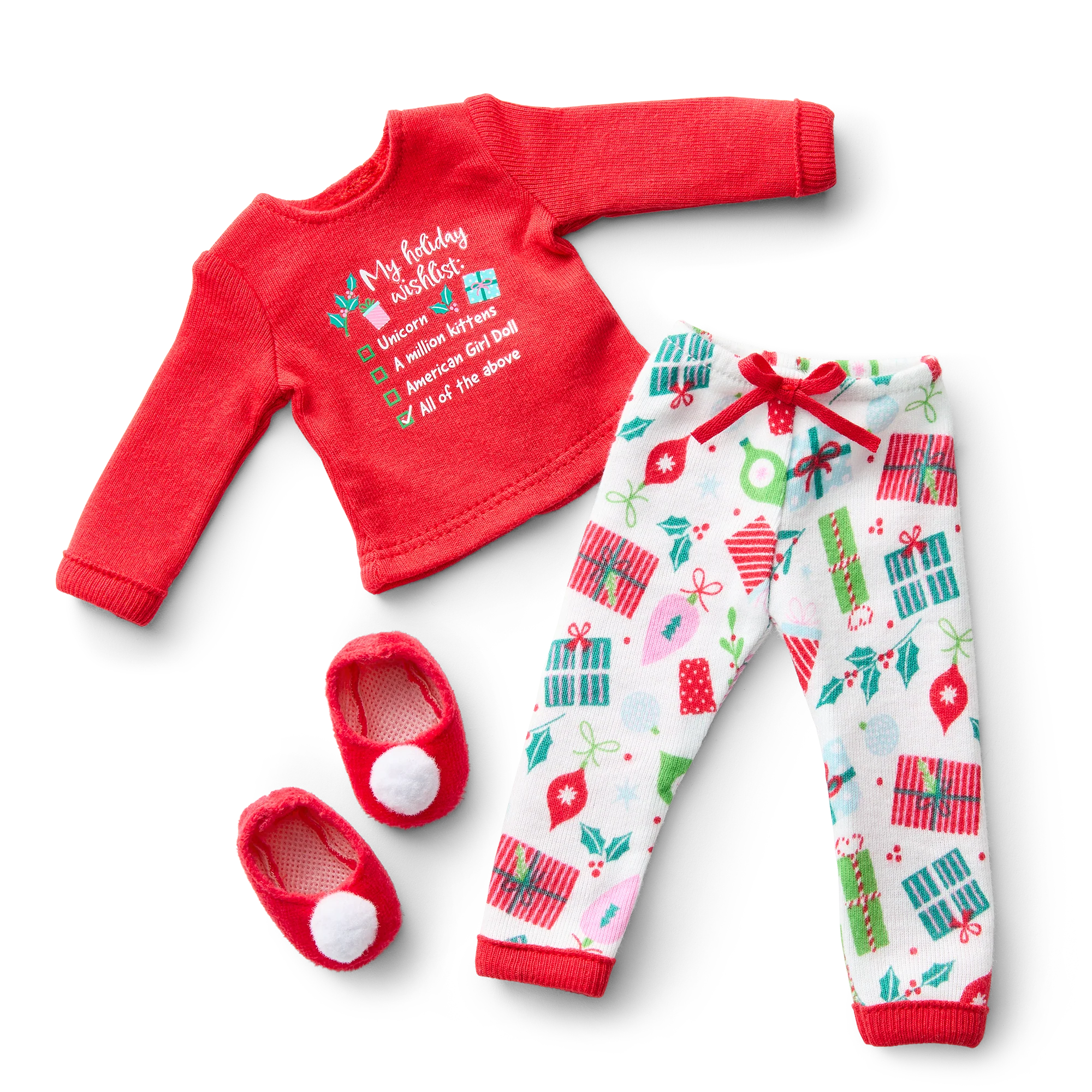 Holiday Wish List PJs for WellieWishers™ Dolls