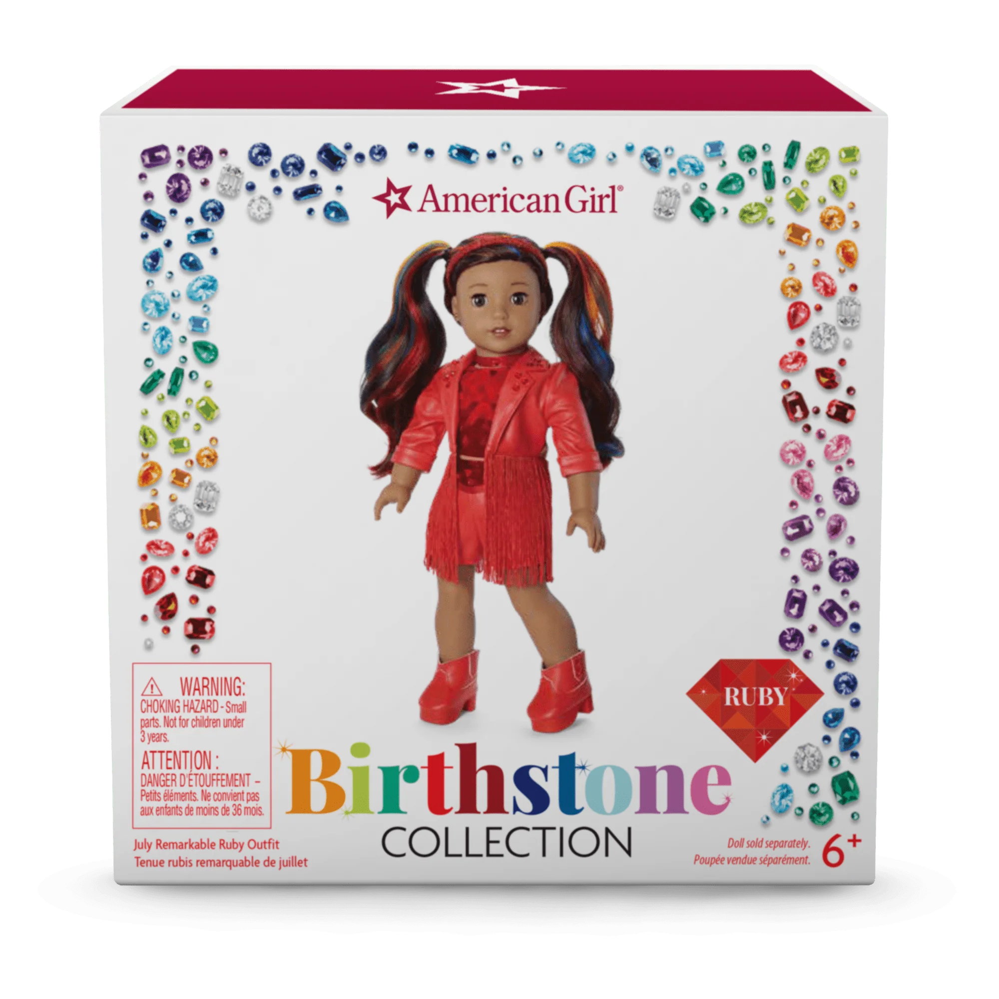 July Remarkable Ruby Outfit for 18-inch Dolls
