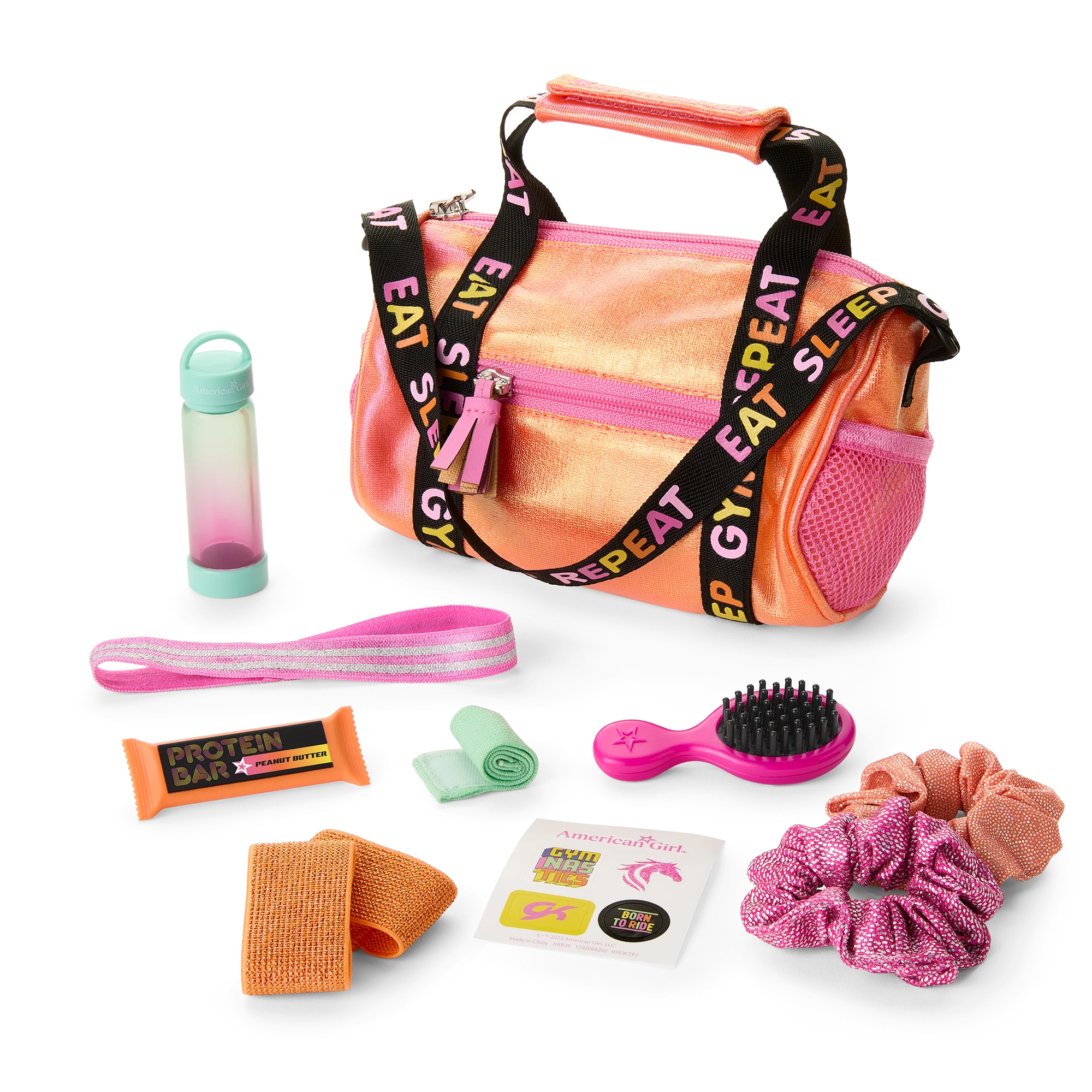 Lila's™ Gym Bag & Gear for 18-inch Dolls (Girl of the Year™ 2024)